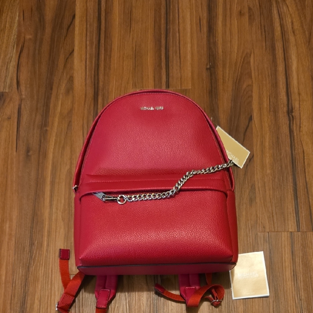 NWT Michael Kors Raspberry Medium Slater Backpack